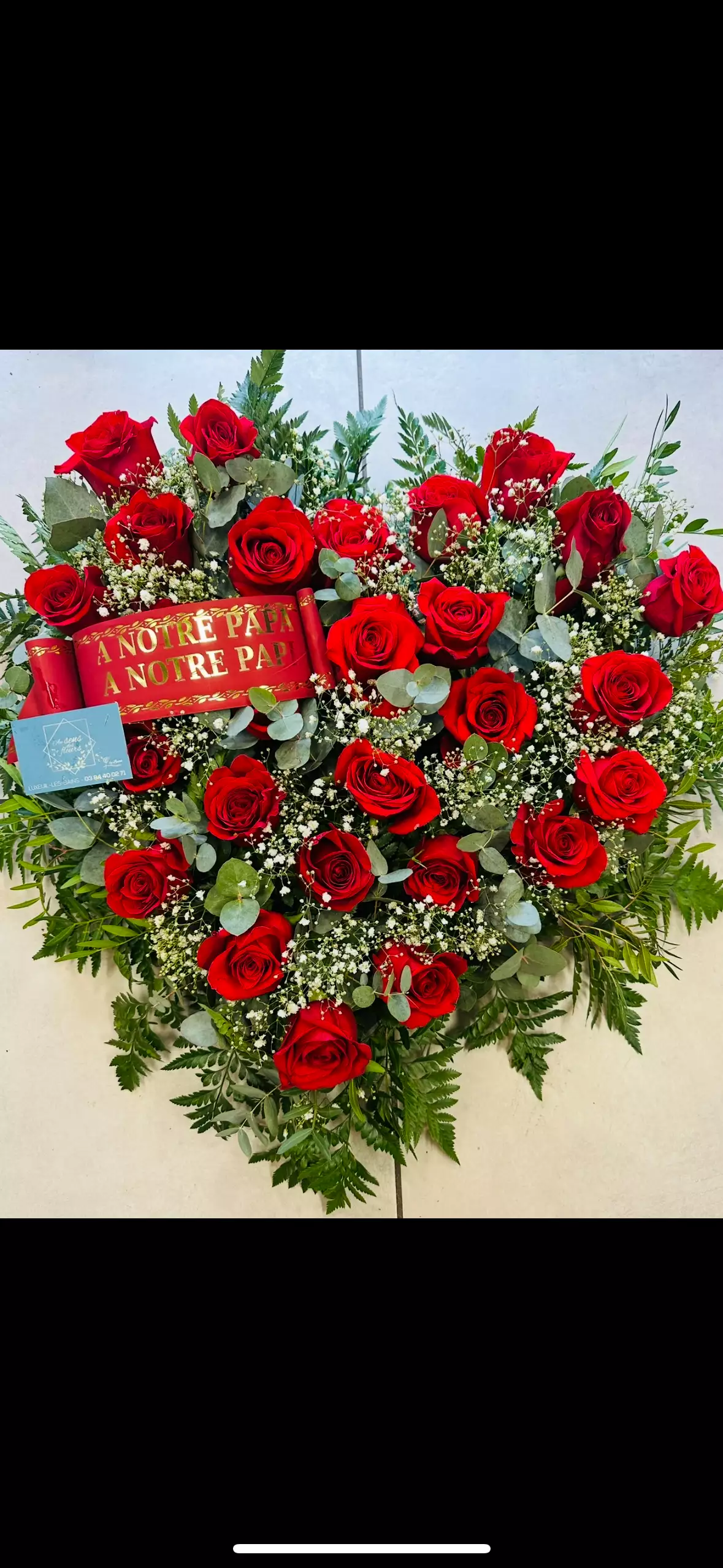 Cœur de roses rouge